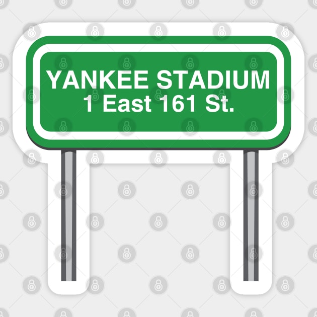 Yankee Stadium Design | 1 East 161 St, The Bronx, NY 10451 - Funny sports baseball gifts Sticker by Printofi.com